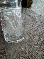 Csiszolt üveg fedeles korsó