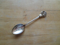 Ezüstözött feliratos mokkás kanál 11,5 cm