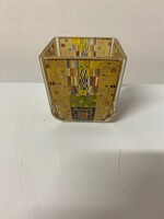 Goebel üveg mécsestartó Klimt: Adele motívummal