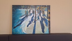 Osgyányi Sára: Csillagközi Nyugati tér - olaj