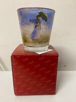 Goebel üveg mécsestartó Monet motívummal