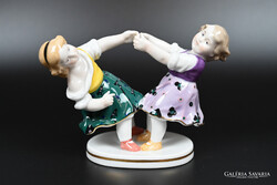 KARL ENS PORCELÁN SZOBOR, TÁNCOLÓ LÁNYOK