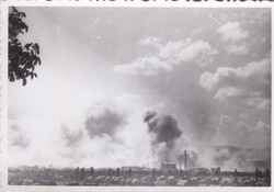 Diósgyőr bombázása a szövetséges légierő által 1944.szeptember 13 4 db fotó 6x9 cm