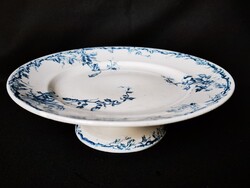 Antik. K. G. Luneville fajansz talpas kínáó tányér asztalközép