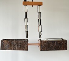 Csanádi György iparművész által tervezett mennyezeti lámpa használati utasítással