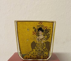 Goebel üveg mécsestartó Klimt: Adele motívummal
