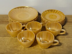 Különleges “Mexico Crista “sárga opál kávés csésze szett  5 személyes Mexikóból szàrmazó
