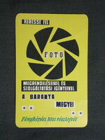 Kártyanaptár,Baranya megyei fényképész KTSZ,Pécs, 1968