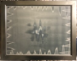 Kvantum c. absztrakt kortárs fotógrafika 2002-ből. Ismeretlen alkotó. 34x44 cm (kerettel 40x51 cm)