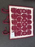 Eredeti kalotaszegi írásos hímzés, nagyírásos párnahuzat – kézi munka – 51 × 42 cm