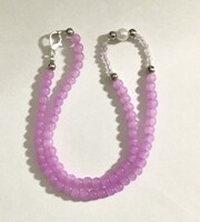 Apró, kecses, finom Jade nyaklánc szerkesztett Ametiszt medállal