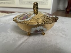 Álomszép gyűjtői Bavaria porcelán nagy bonbontartó.