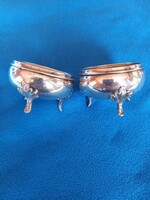 ANTIK EZÜST FŰSZERTARTÓ PÁR 67,70 gramm Díszes Lábakkal