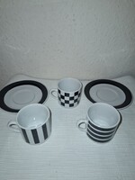 RETRO-Eduscho Espresso  Grande 3 db csésze, 2 db tányérral szép állapotban