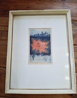 Kőhegyi Gyula: La Cote d' Azur, színes rézkarc, 19 x 12 cm