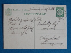 Díjjegyes levelezőlap 1927-ből Gödöllő bélyegzéssel