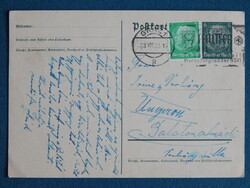 Díjjegyes levelezőlap 1933. Deutsches Reich; NS-Volkswohlfahrt reklámbélyegzéssel