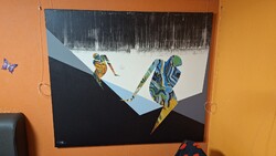 Szax Olivér: Strand - akril