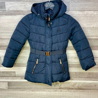 Palomino sötétkék kislány télikabát 122