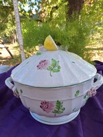 Herendi  12 személyes citromfogós leveses tál