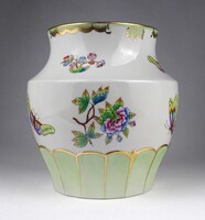 1Z042 Viktória mintás Herendi porcelán váza 15 cm