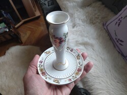 Zsolnay pillangó mintás porcelán gyertyatartó
