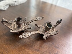 Réz sétáló gyertyatartó (párban)