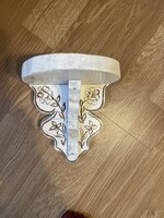 Vintage faragott fa fali polc, szobor, virágtartó.