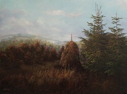 FIX AKCIÓS ÁR! Alexander Mihajlovszkij "Őszi táj" c. festménye (keretezése megoldható)