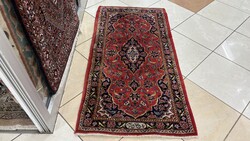 4132 Szignózott Iráni Kashan Kézi gyapjú perzsa szőnyeg 69X137CM