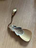 Vintage 70-es évekbeli damaszkuszi cipőkanál magas sarkú cipődísszel