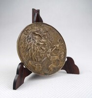 1Z168 Zentai csata bronz emlékplakett 6.1 cm