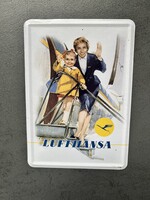Lufthansa régi fém képeslap