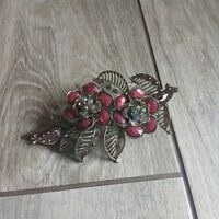 Pazar régi virágos fém hajcsat (12x3x6,5 cm)