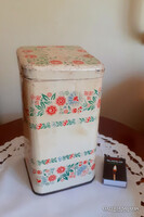 Régi lemez doboz 18,5x 10 x10 cm