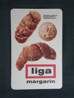 Kártyanaptár,LIGA margarin,Növényolajipar mosószergyártó vállalat, 1968
