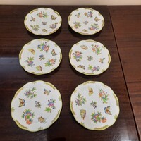 6 db Herendi Viktória mintás süteményes, desszertes tányér készlet 519 VBO