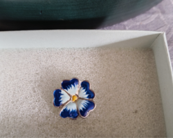 Zománcozott ezüst nefelejcs medál