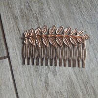 Szép régi leveles acél hajcsat (8,3x5,5 cm)