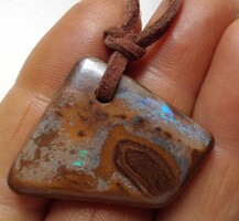 Októberi születési kő Opál nyaklánc, eredeti Ausztrál Boulder opal #135
