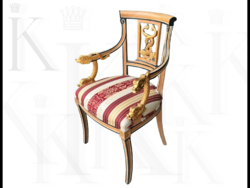 Galimberti Lino faragott aranyozott neoklasszikus luxus karosszék