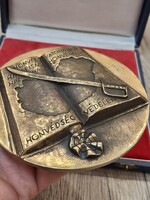 Nagyméretű Honvédségi Bronz Plakett.Honvéd Kitüntetés,Tisztelet Díj.