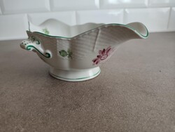 Herendi tertia szószos tál. Mérete: 23,5x15,8x7,5cm