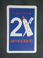 Kártyanaptár,kozmetikai vállalat,Amodent fogkrém,grafikai, 1968