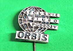Orbis Lengyel Utazási Iroda Logó Fém Kitűző 1960-as-70-es évek