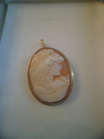 Camea medál 14K arany keretben