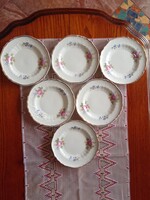 Régi Hajnalka mintás Hollóházi porcelán tányér készlet - vadonatúj állapotban