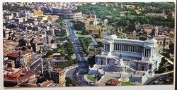 Képeslap,2db, Róma, látkép, méret: 22,5*10,5 cm Vatikán, méret:14*11,5 cm