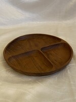 VINTAGE MID-CENTURY OSZTOTT 3 REKESZES FA TÁL