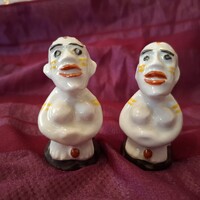 "Afrikai pár" porcelán figurák 2db egyben